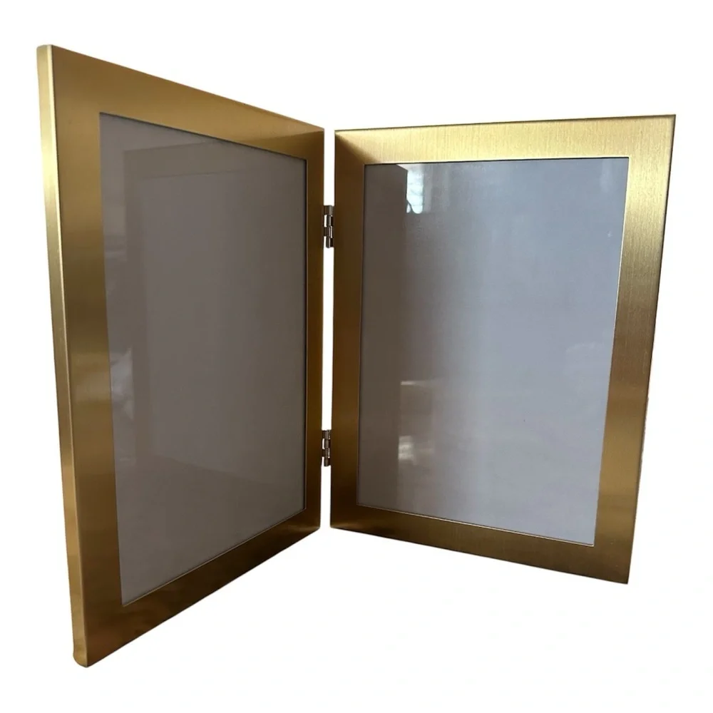 Double-Sided Gold Hinged Picture Frame